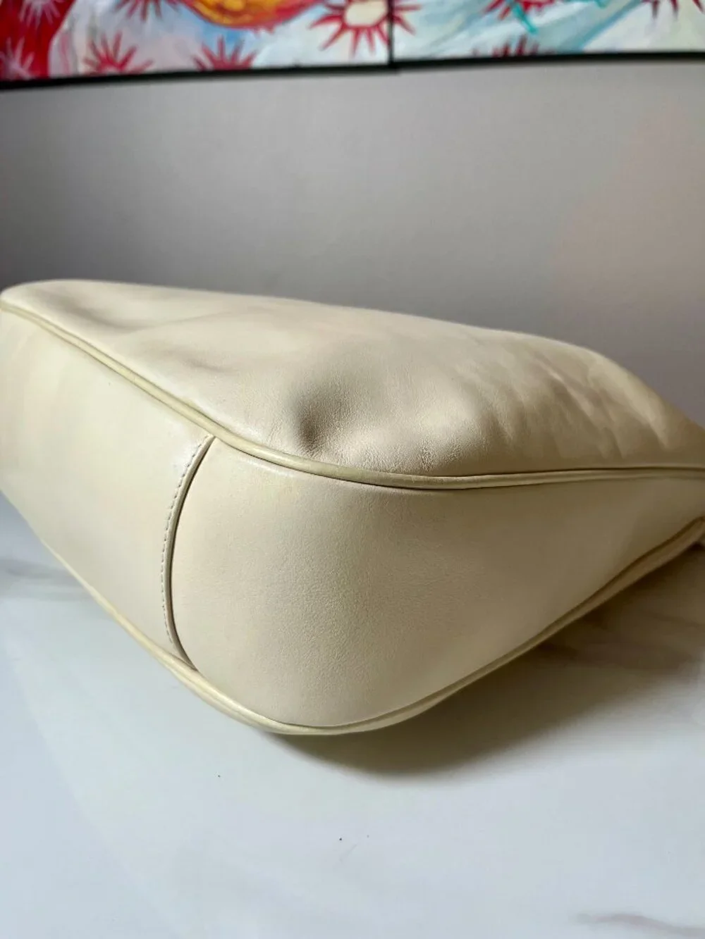 Gucci Tom Ford Vintage Y2K Bamboo Cream Calf Leather Hobo